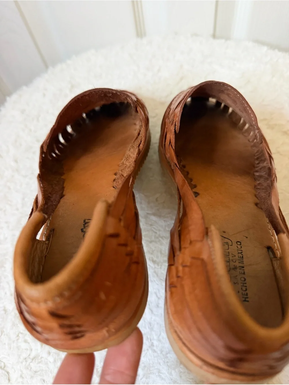 Leather Tan Women’s Mexican Huaraches Size 8
